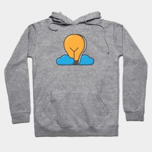 Cute smart book bulb illustration Hoodie